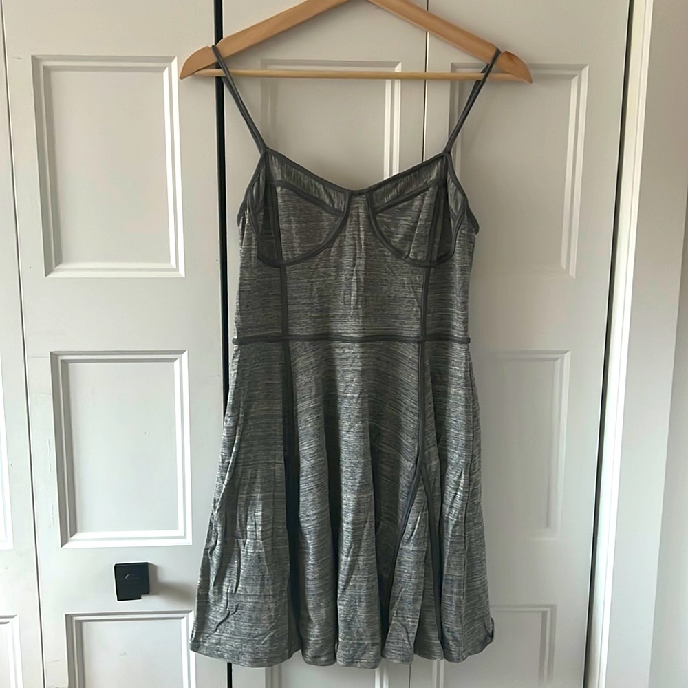 Free People Heathered Grey Slip Dress